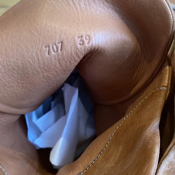 P. Monjo sz 39 leather lace up boots flat Made is Spain - Picture 7 of 8